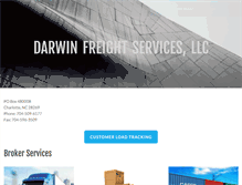 Tablet Screenshot of darwinfreight.com